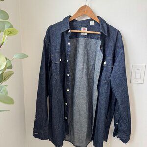 Levi’s Authentic Button-Down Shirt – Blue Denim – Men’s Large